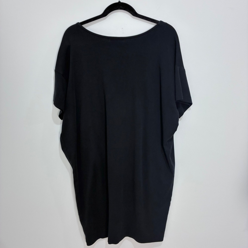Prologue T-Shirt V-Neck 100% Cotton Ebony Black Minimalist Oversized XL‎